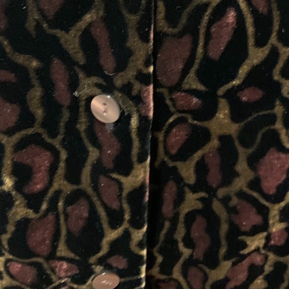 Leopard print silk and rayon blend velvet tunic - Picture 5 of 6